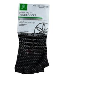 Gaiam Black Yoga Socks - All Grip, No Slip